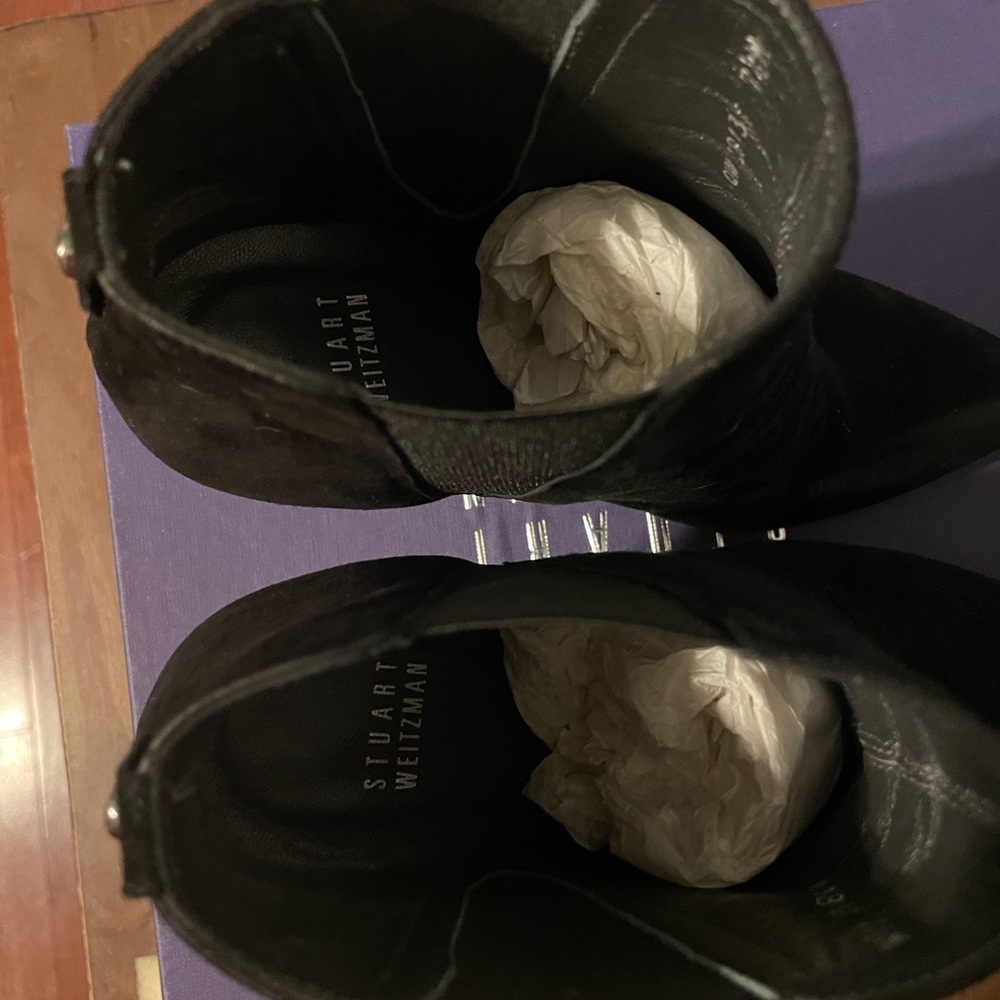 Stuart Weitzman Suede Pointed Toe Booties - image 8